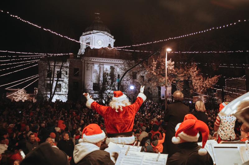 Canopy of Lights Santa