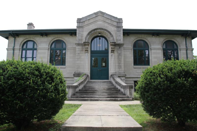 Exterior of the Monroe County History Center in Bloomington, IN