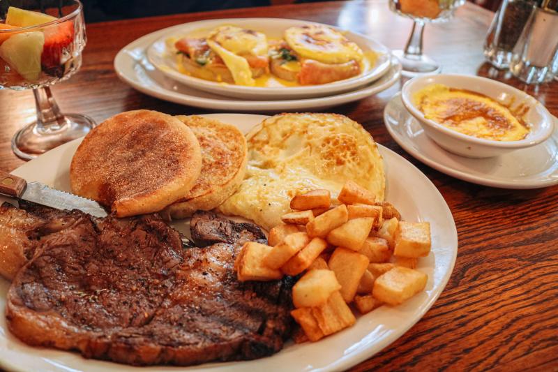 Steak & Eggs and Eggs Benedict from The Irish Lion