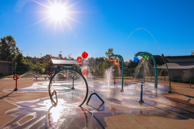 Splash pad at Karst Farm Park