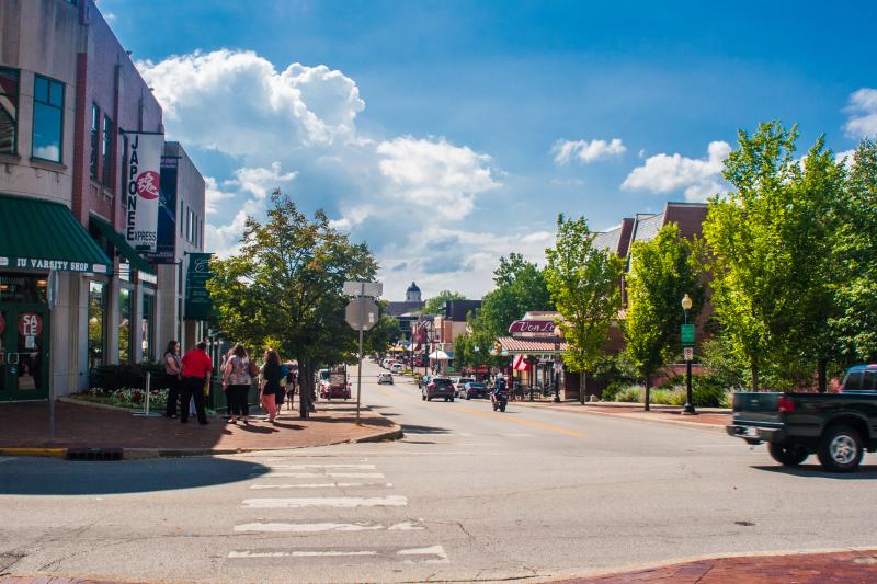 A lively Kirkwood Avenue on a sunny summer day