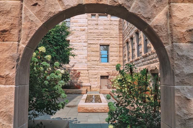 Maxwell Hall's hidden courtyard