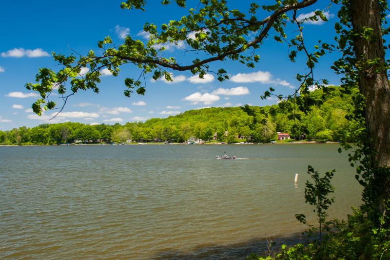 A fishing boat on Lake Lemon