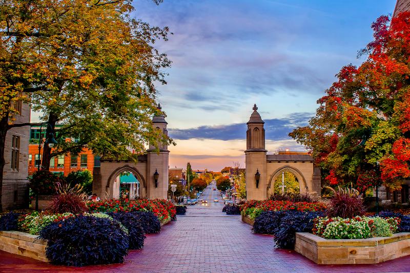 View of the Sample Gates at the Indiana University in Bloomington, IN