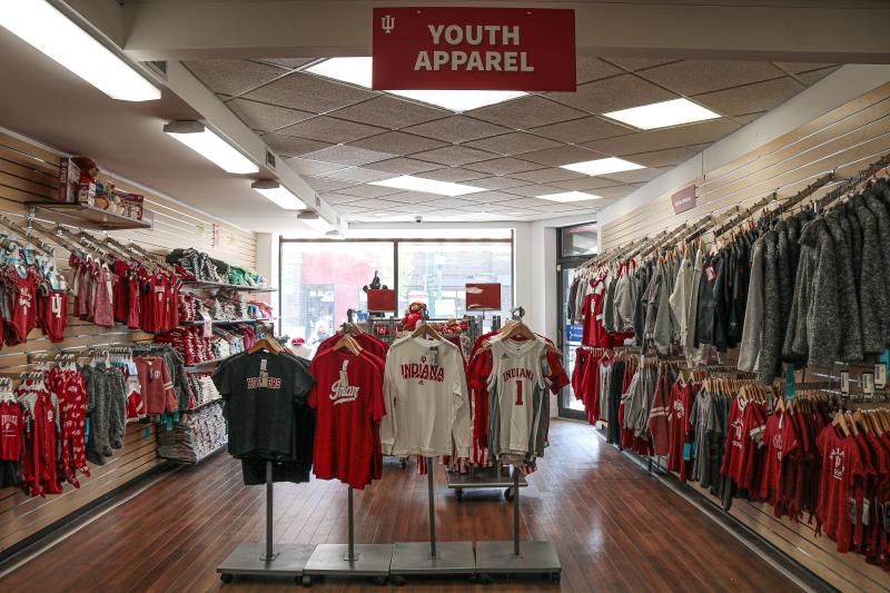 Kids apparel section at The Indiana Shop