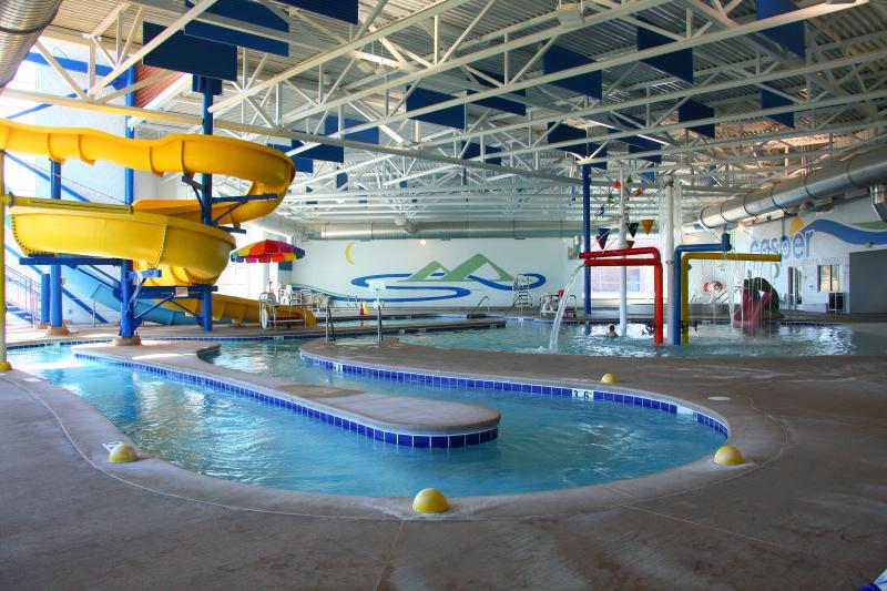 The Aquatic Center in Casper features an indoor water park.