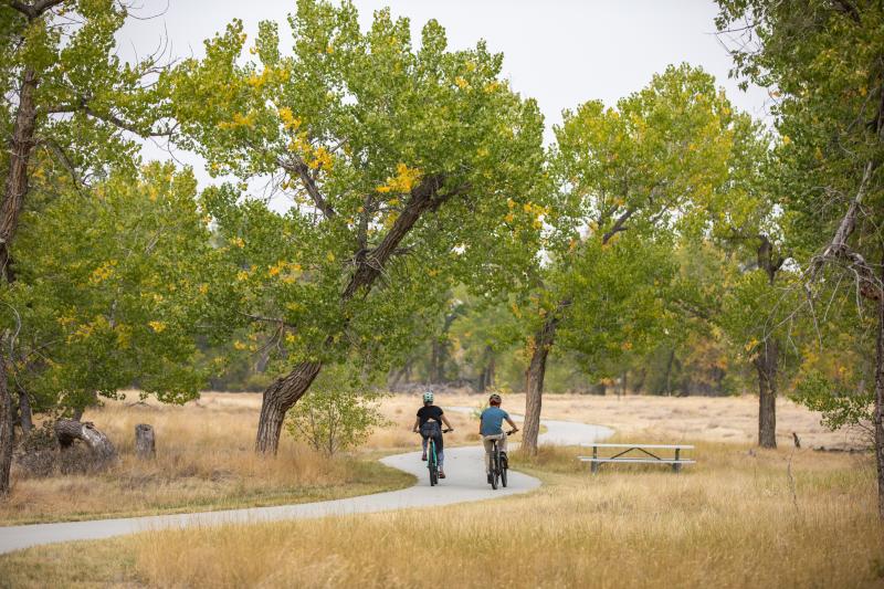 Biking at Edness Kimball and Fall Colors