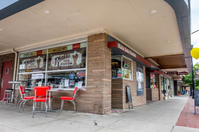 Old sodas, shakes and malts as well as ice cream and cheese cakes served at the historical Rialto building in Downtown Casper