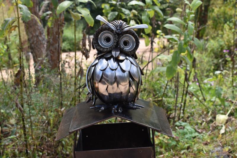 "We're Owl In This Together" Owl Sculpture by Jenny Marsh Durham - 2025 Sculpture in the Garden