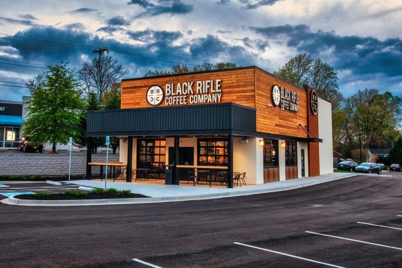 exterior building of Black Rifle Coffee Co.