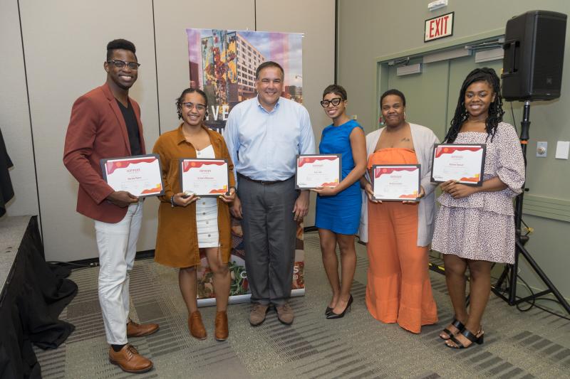 Experience Columbus' Diversity Apprentices posing with certificates