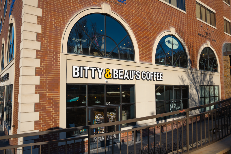 The exterior of Bitty & Beau's Coffee on West Broad St in Bethlehem, Pa.