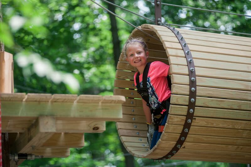 Girl at the ZipZone Adventure Park