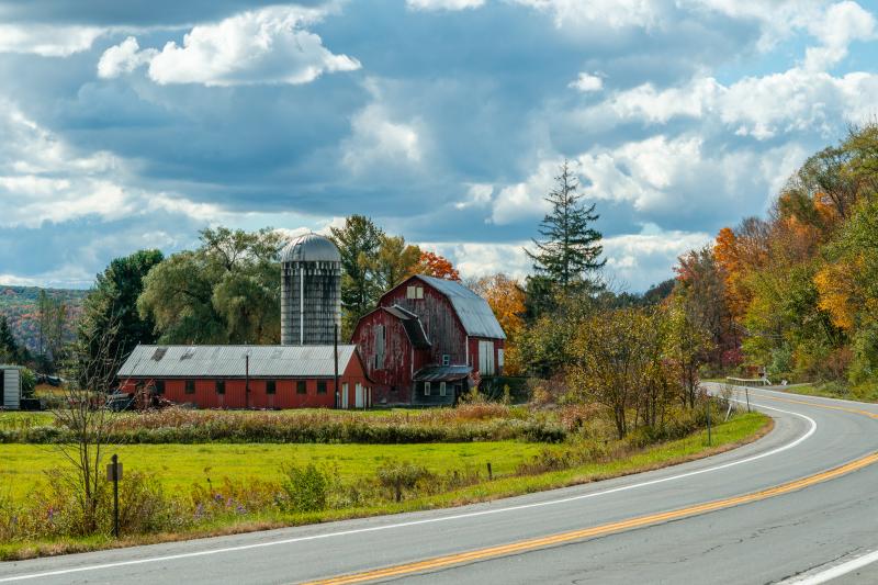 Red Barn Scenic Drive Tioga County New York