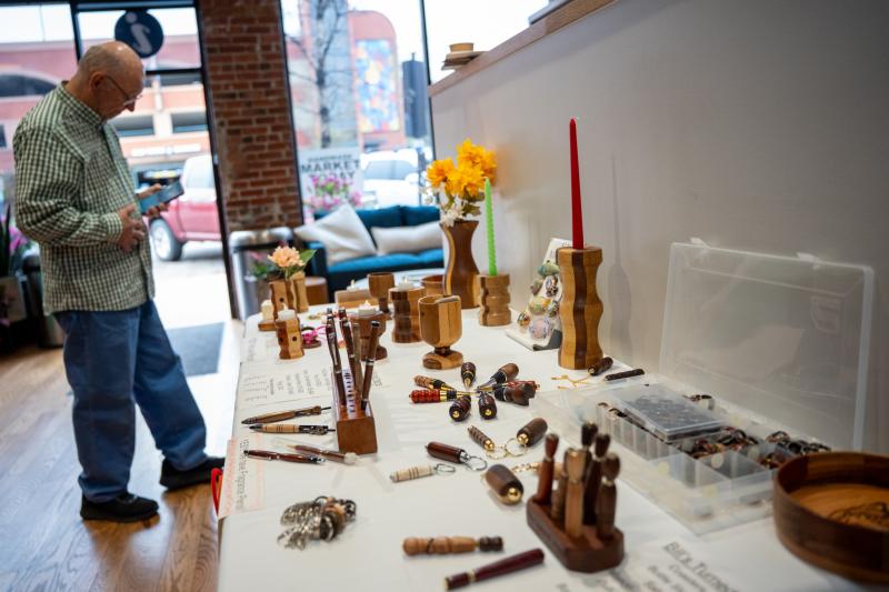 A market at the Visitor Center
