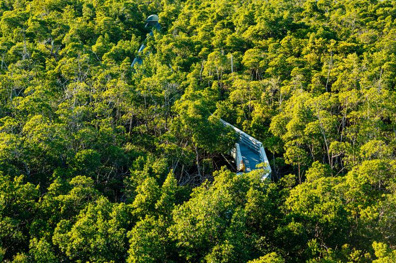 Aerial view of the Anne Kolb Nature Center in Hollywood, Florida