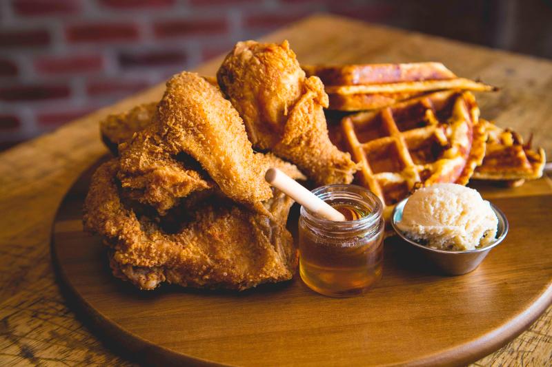 Chicken and Waffles from Batch Southern Kitchen in Flagler Village