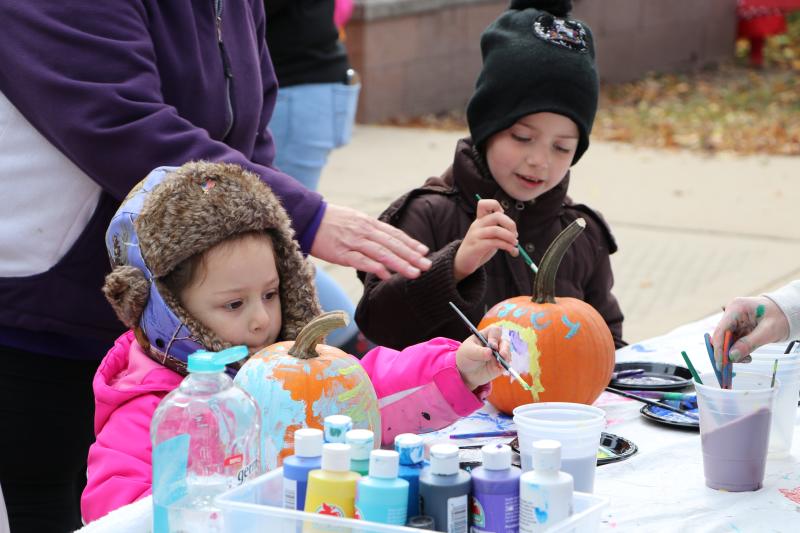 Painting Pumpkins Fall Fest on Broadway