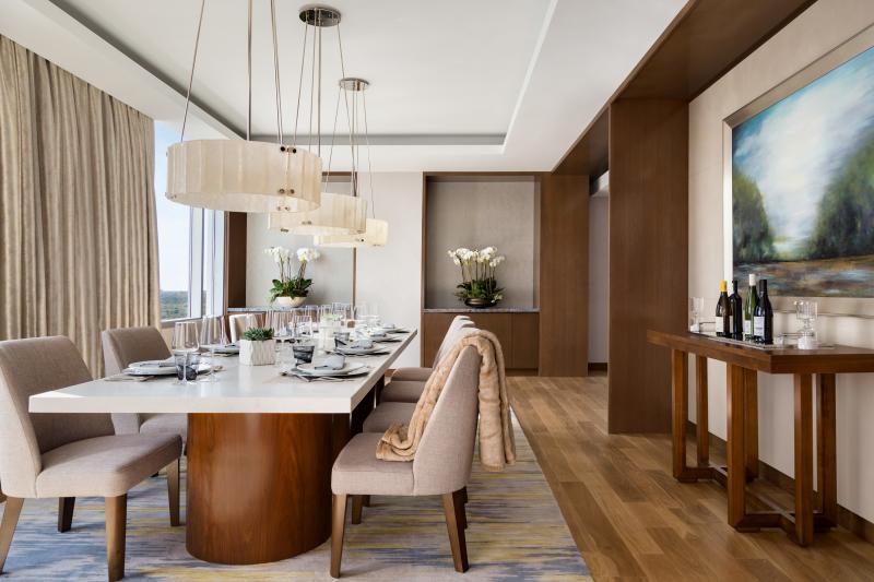 InterContinental Houston – Medical Center presidential suite dining