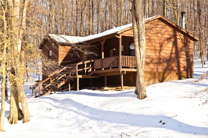 Winter Cabin at Wilstem Wildlife Park