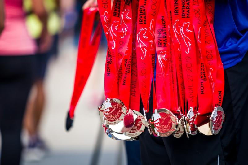 Medals for the Irving Marathon
