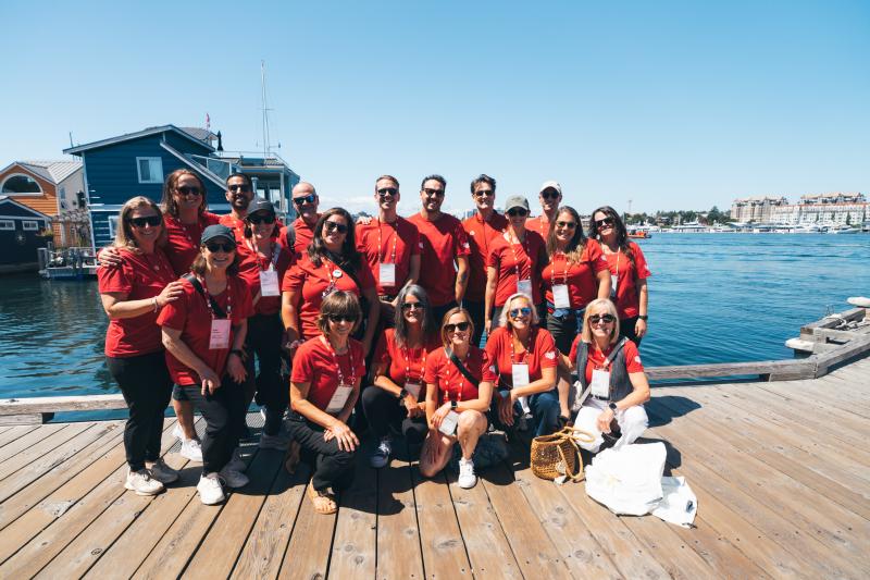 Incentive Canada - Team Canada group shop at Fisherman's Wharf — Victoria inner harbour