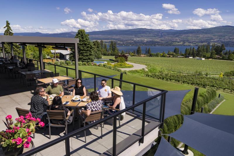 Modest Butcher at Mt Boucherie Estate Winery Patio Aerial 1