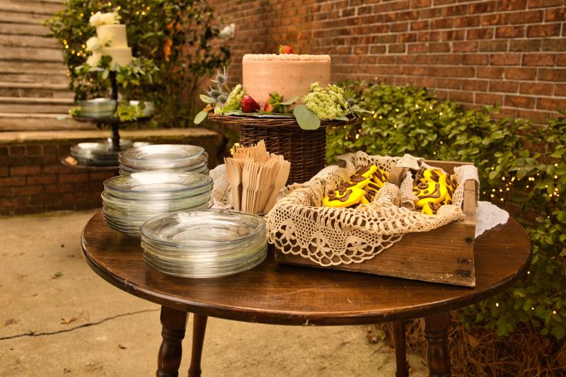 Plates and utensils from Rustic Daisy in Milledgeville, GA