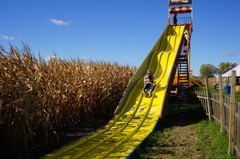 Giant yellow slide