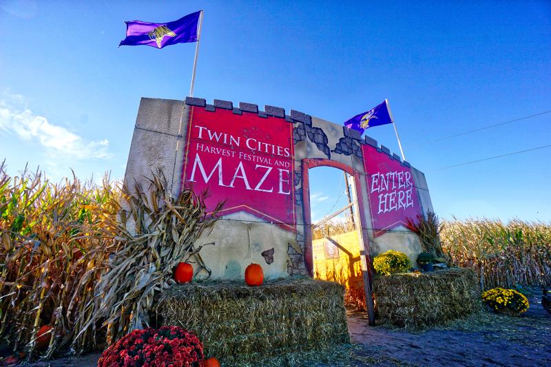 Entrance to the Twin Cities Harvest Festival and Maze