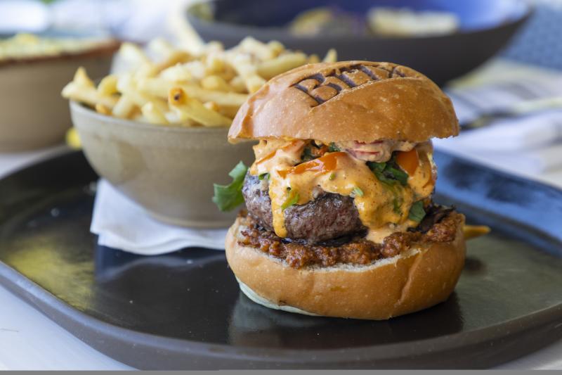 Brix Restaurant & Gardens burger & fries