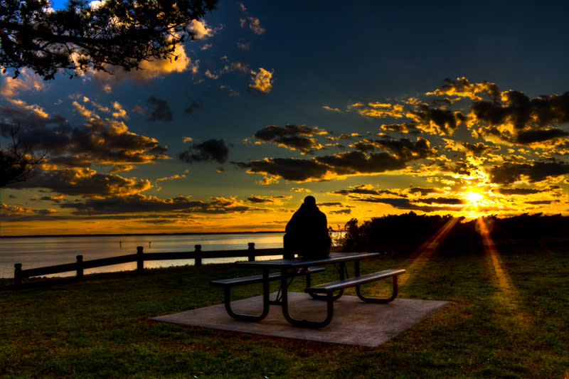 Huntington Park bluff overlooking the James