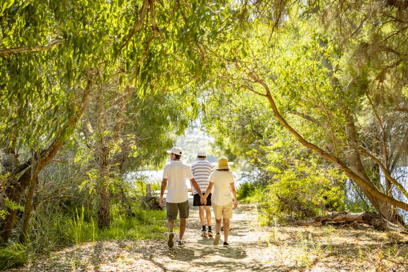 Walking through the Yellagonga Regional Park, Sunset Coast