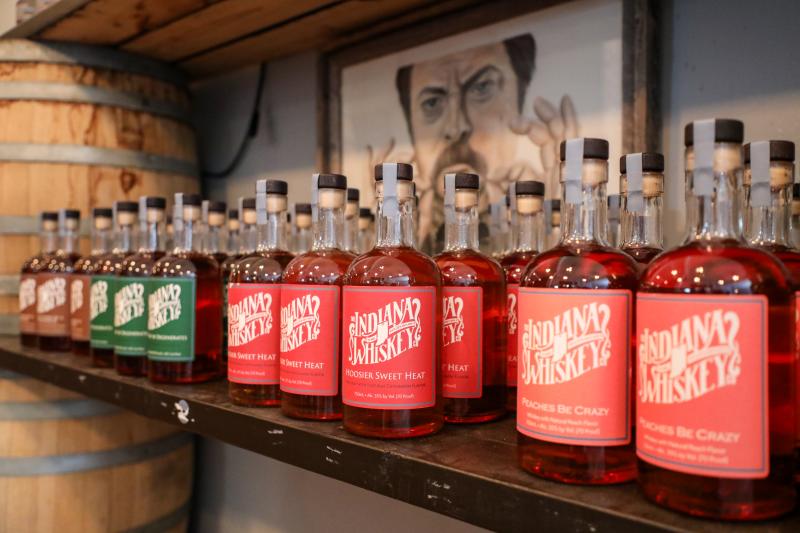 Indiana Whiskey bottles