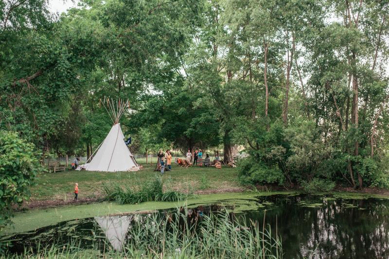 Tipi at horse farm