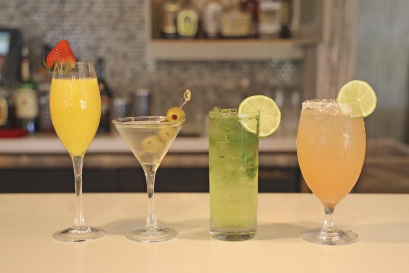 Cocktails at the bar at Hilton Garden Inn