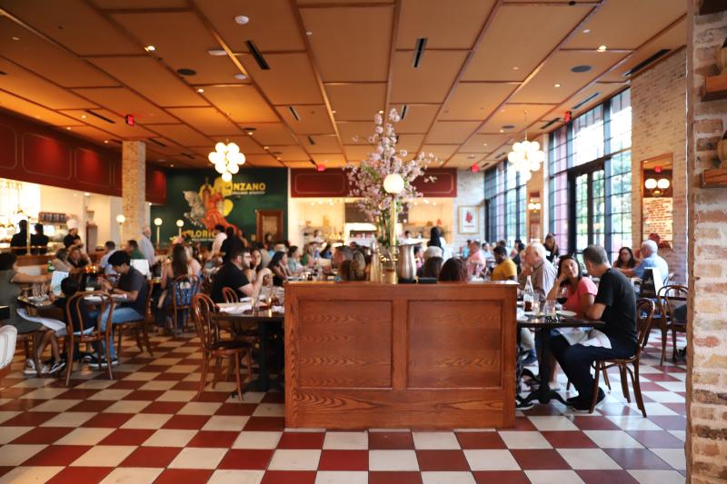 Interior dining space at B.B. Italia Bistro and Bar