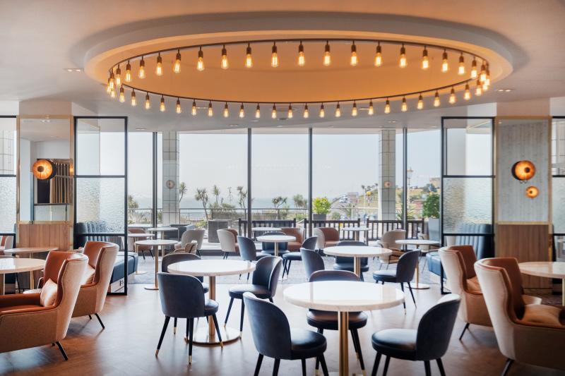 Bar and Cafe with panoramic sea view at The View Hotel, Eastbourne