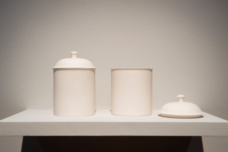 White jars, art by Zoe Preece