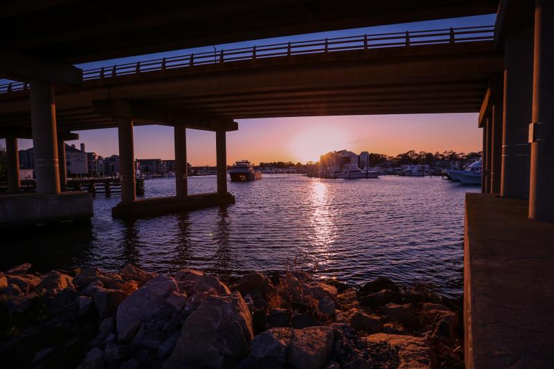 The Rudee Inlet at Sunset