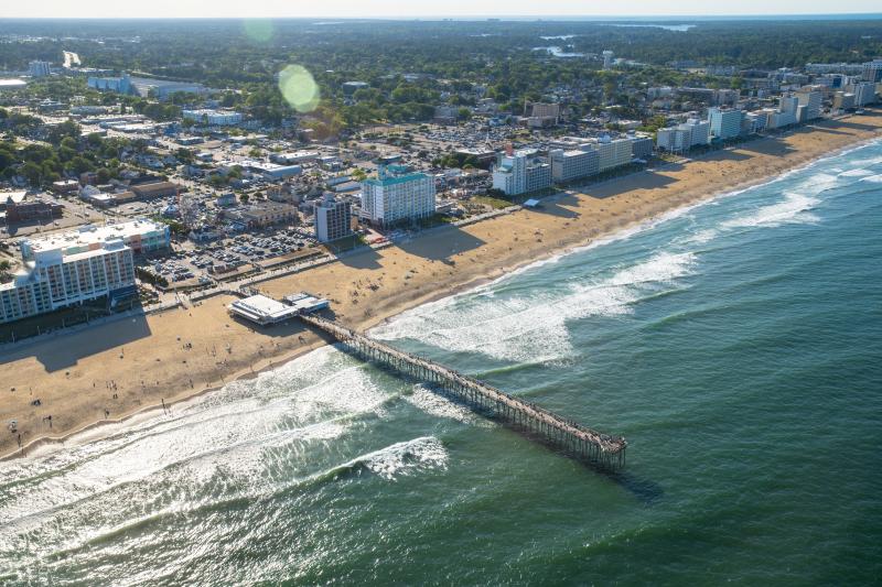 aerial view of oceanfront