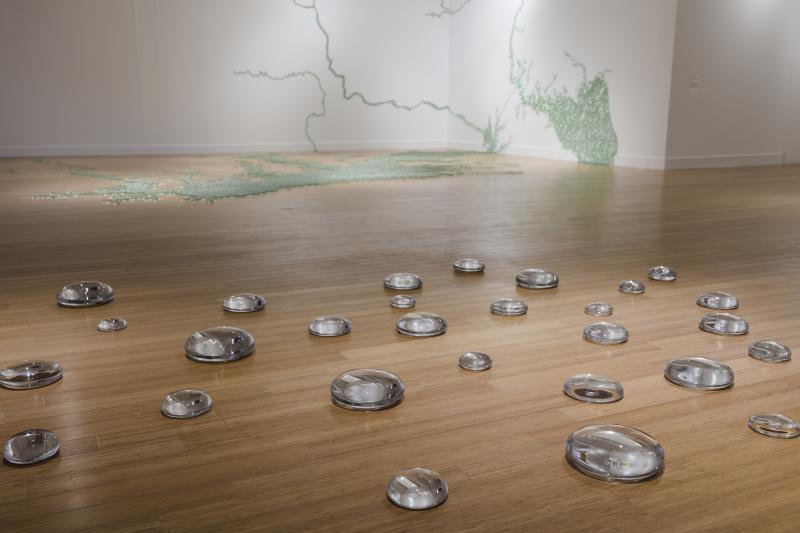 Installation view of Maya Lin: A Study of Water