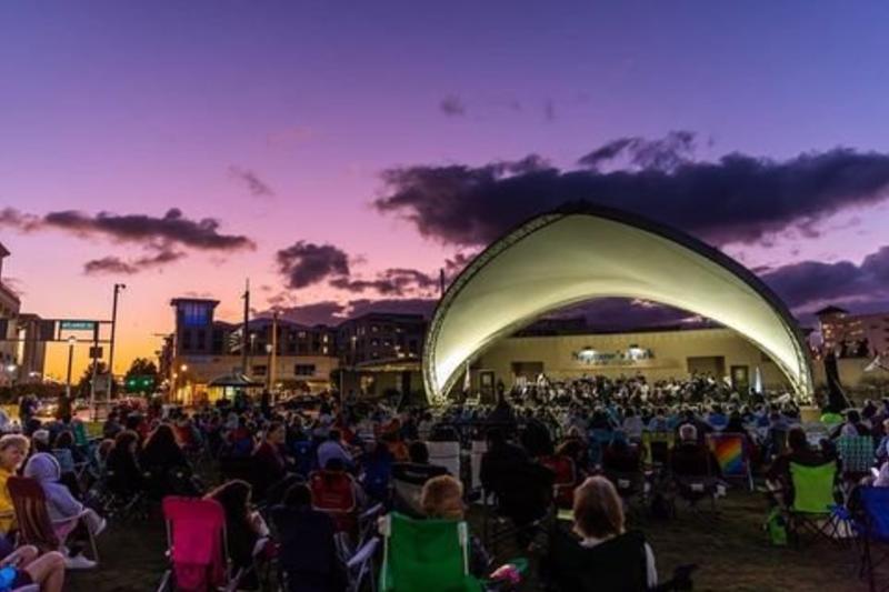 purple sunset with Symphony by the Sea Neptune Festival