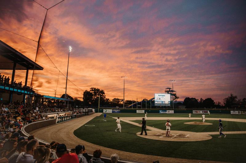 Sunset at loeb stadium