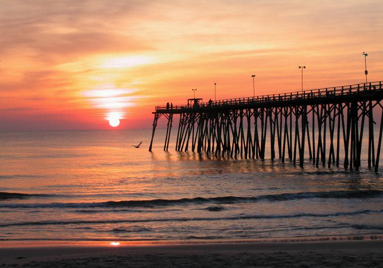Kure Beach Fishing Pier at sunrise