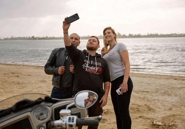 Motorcycle on Beach