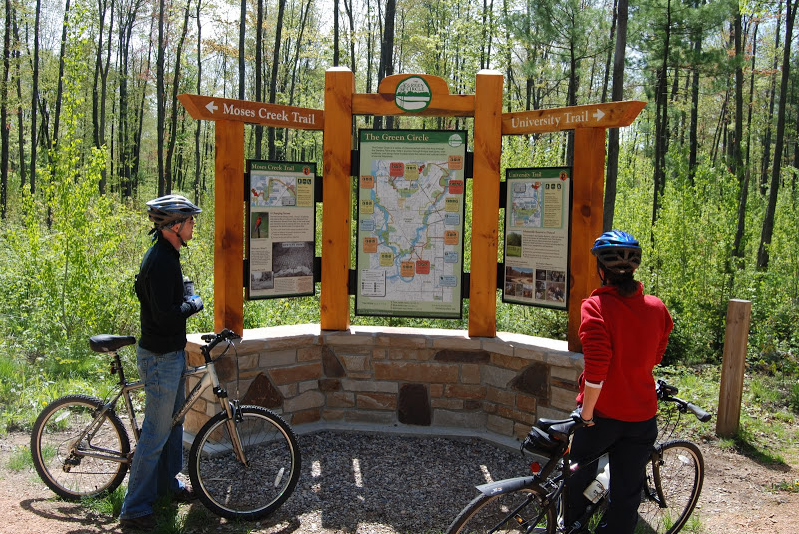Biking is popular on the 27-mile Green Circle Trail in the Stevens Point Area.