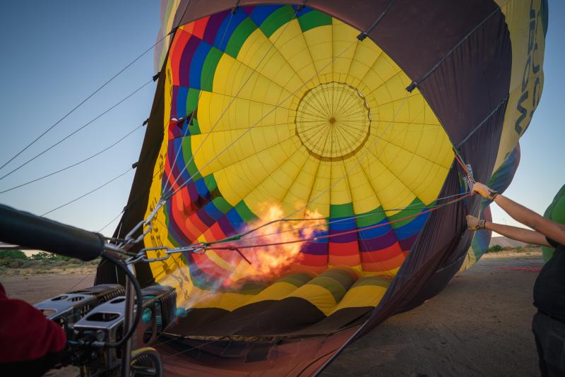 Hot Air Balloon being set up
