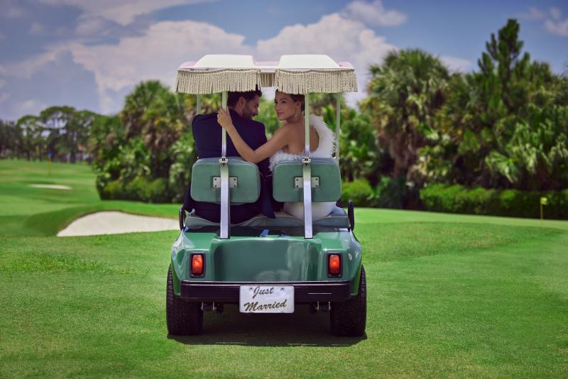 PGA Wedding Golf Cart