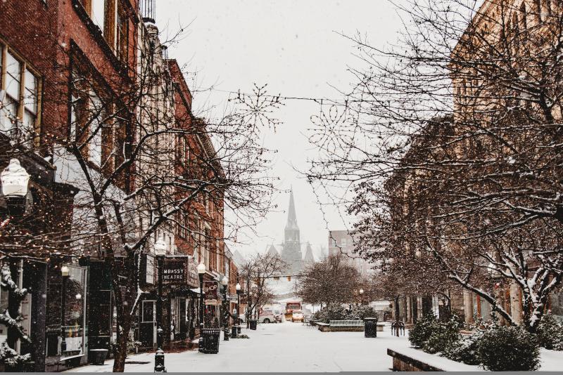 Snowy Baltimore Street